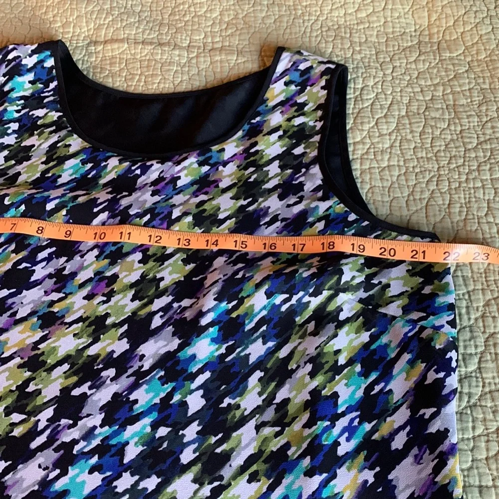 2-Piece Checked Tank & Jacket Set Size Large